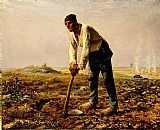 Man with a hoe by Jean Francois Millet